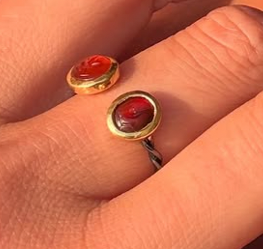 ‘Toi et Moi’ Ring Set with Two Ancient Roman Intaglios
