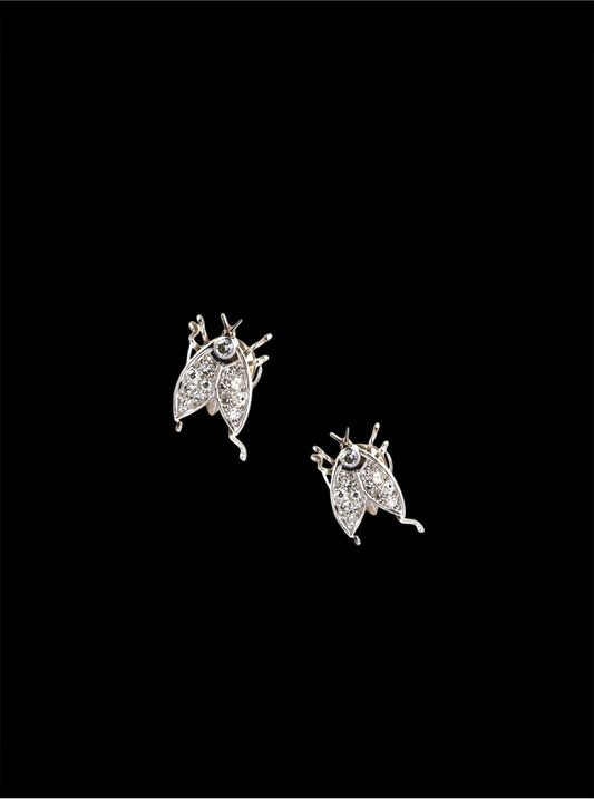 French Diamond Insect Earrings by the Atelier BHEVRIER HUOT DIDELOT