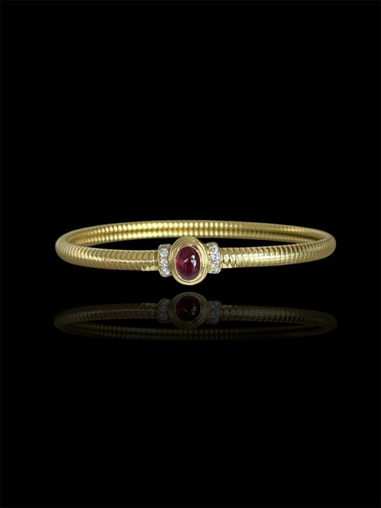 Ruby and Diamond Bangle by Gay Frères